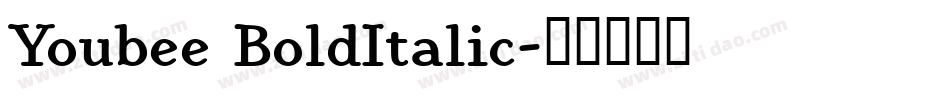 Youbee BoldItalic字体转换